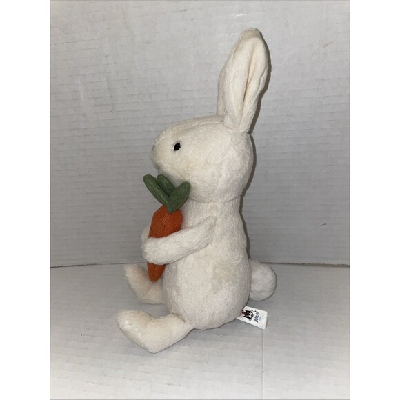 Jellycat Bobbi Bunny with Carrot Plush Easter Stuffed White Rabbit 9" Retired - Picture 4 of 10